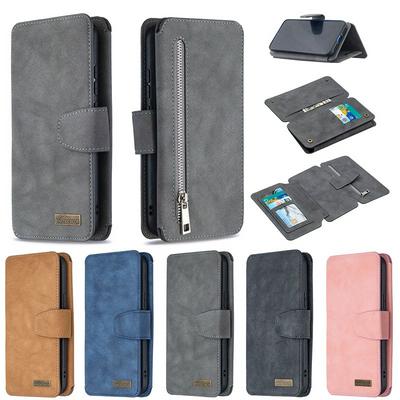 Frosted Zipper Wallet BF07 Type Detachable Scratch Resistant PU Leather Phone Case for Xiaomi Redmi 7