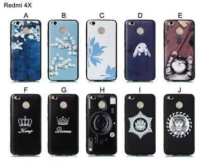 Soft Printed Phone Case for Xiaomi Redmi 4X, TPU Shockproof Phone Cover