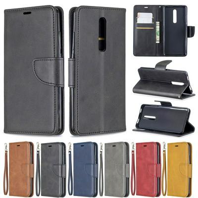 Wallet Case for Redmi K20/Xiaomi Mi 9T, Plain Imitation Leather Phone Case with Card Slots and Hidden Kickstand