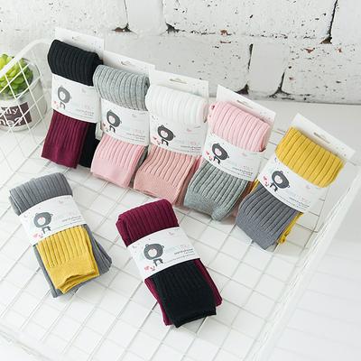 The New Children's Cotton Wild Bottoming Double Needle Pantyhose Socks