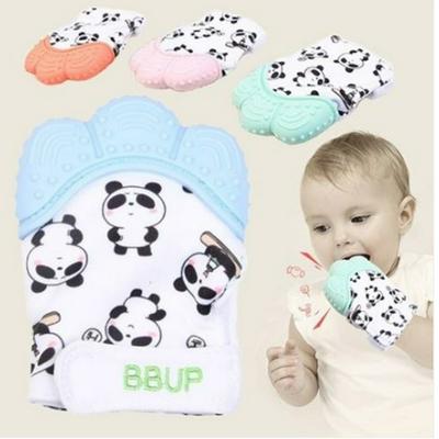 Cartoon Panda Ring Paper Silicone Baby Teething Molar Gloves Baby Care Baby Gift