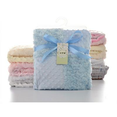 75*90cm Patchwork Double Layer Super Soft Coral Fleece Furry Baby Bed Throw Blanket Baby Products