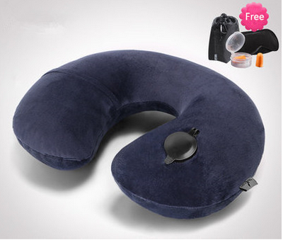 U-Shape Pillows Children Inflatable Pillows for Airplane Removable Removable Car Folding Pillow for Neck