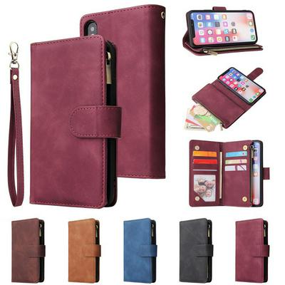 Wallet Phone Case for iPhone X / XS, Doka Slots Leather Phone Cover With Magnetic Buckle