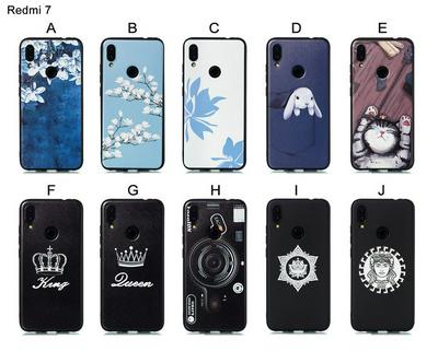 Cat Plum Snow Colored Pattern Anti-Scratch Soft TPU Back Cover Protective Case for Xiaomi Redmi 7