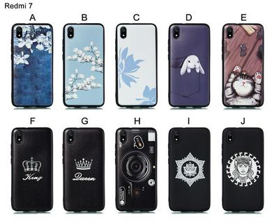 Cat Plum Snow Colored Pattern Anti-Scratch Soft TPU Back Cover Protective Case for Xiaomi Redmi 7A