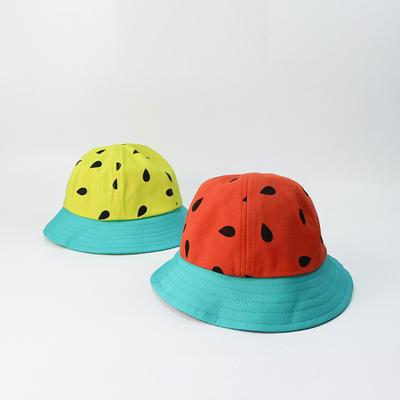 Y2274 Watermelon Pattern Stitching Color Fashion Children Boys and Girls Outdoor Sunscreen Fisherman's Hat