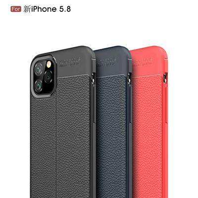 Soft Phone Case for Apple iPhone 11 Pro, Leather Coated TPU Phone Cover