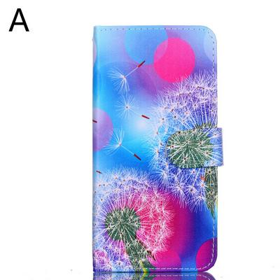 Colored Painting Side Flip PU Leather + Soft TPU Magnetic Buckle with Wallet Card Slots and Stand Case for iPhone Xs Max 6.5