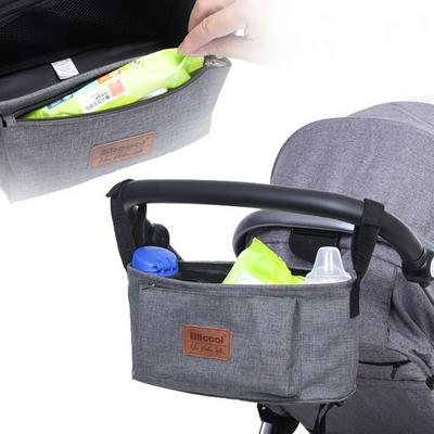 Baby Stroller Organzier with Hook and Loop Fastener Strap Waterproof Storage Bag