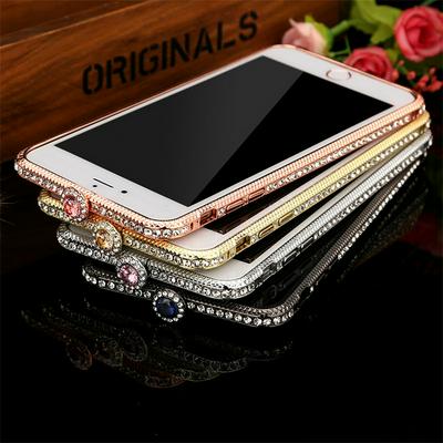 Diamond Studded Metal Frame Glitter Power PC Front + Back Cover Protective Case for iPhone XR 6.1 