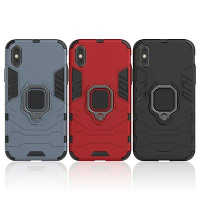 Black Panther 2 in 1 Detachable Magnetic Attraction Shockproof with Stand Hard PC + Soft TPU Back Cover Case for iPhone X / XS