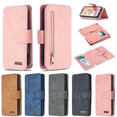 Frosted Zipper Wallet BF07 Type Detachable Scratch Resistant PU Leather Phone Case for iPhone 11 Pro(5.8)