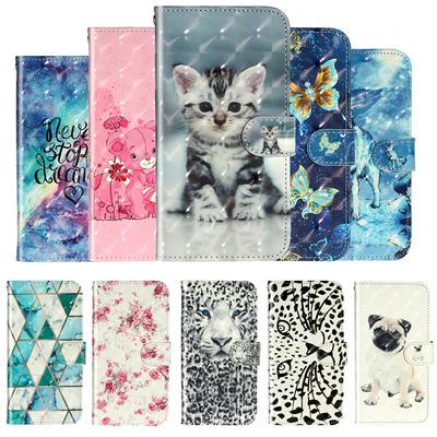 Colored Painting Side Flip Scratch Resistant PU Leather Wallet Phone Case with Stand and Lanyard for iPhone 6 Plus / 6S Plus