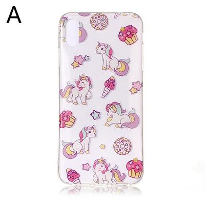 Colored Painting High Transparent Soft TPU Back Cover Case for iPhone Xs Max 6.5