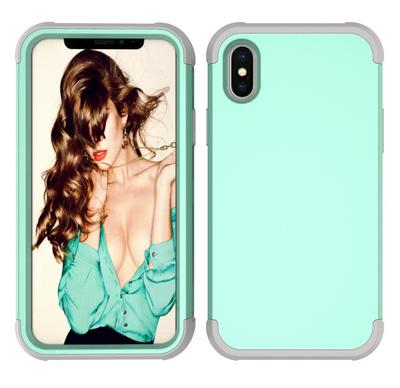 Hit Color 3 in 1 Detachable Shockproof Hard PC + Soft TPU Hybrid Back Cover Protective Case for iPhone Xs Max 6.5