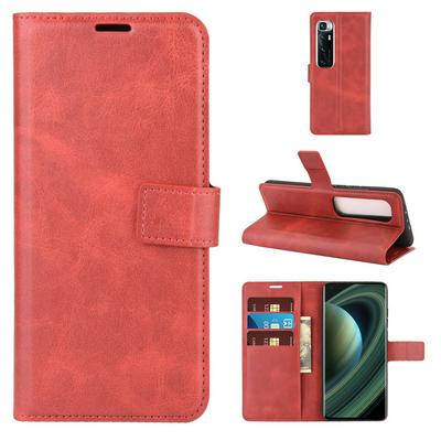 Retro Solid Color Shock-Absorption Side Flip PU Leather + Soft TPU Card Slots with Square Magnetic Buckle and Stand Wallet Case for Xiaomi Mi 10 Ultra 