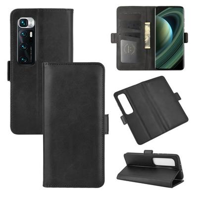 Retro Side Flip Shockproof Anti-Scratch PU Leather + Soft TPU Picture Frame Double Buckles with Stand and Card Slots Wallet Case for Xiaomi Mi 10 Ultra