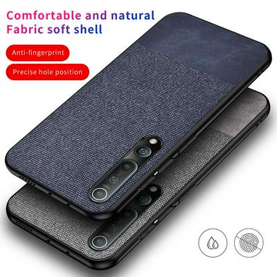 The New Upgrade Shockproof Splicing PU + Cloth Phone Protective Case for Xiaomi Mi 10 5G