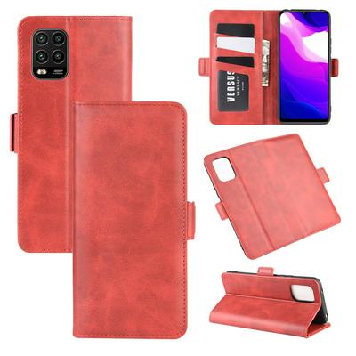 Retro Side Flip Shockproof Anti-Scratch PU Leather + Soft TPU Picture Frame Double Buckles with Stand and Card Slots Wallet Case for Xiaomi Mi 10 Lite 5G / Mi 10 Youth 5G