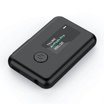YET-T2 Bluetooth5.0 Audio Transmitter Receiver USB Charging with Battery 3.5mm Jack Aux Wireless Adapter For PC TV Headphone Car
