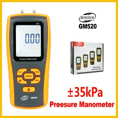 BENETECH GM520 High-Precision Digital Pressure Gauge Differential Pressure Meter Air Pressure Gauge USB LCD Display