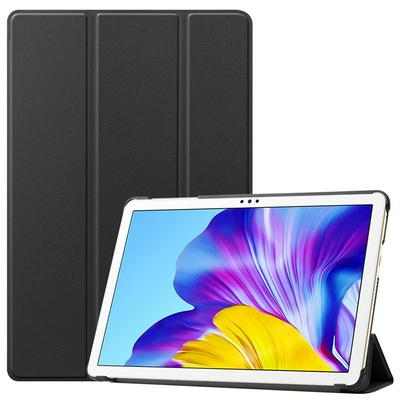 For Huawei Enjoy Tablet 2 10.1 2020 /Huawei MatePad T 10s 10.1 Tri-fold Caster Pattern Anti-fall PU Leather Tablet Protective Cover 