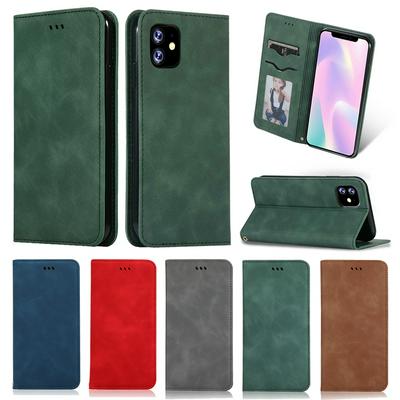 Solid Color PU Leather + Soft TPU with Picture Frame Card Slots Stand Wallet Protective Case for iPhone XR 6.1 