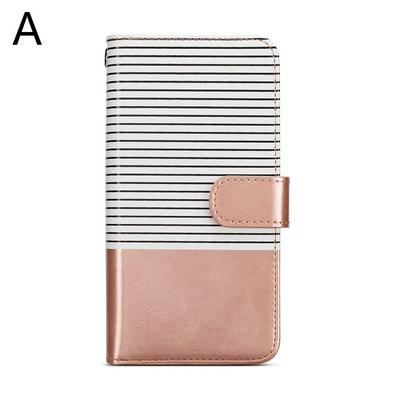Hit Color Stripe Pattern Full Protection PU Leather + Detachable TPU Back Cover with Picture Frame 9 Card Slots and Wallet Case for iPhone XR 6.1
