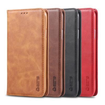 Retro Pattern Solid Color PU Leather + Soft TPU Case with Card Slots and Picture Frame Protective Cover Case for iPhone XR 6.1