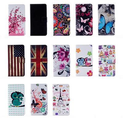 Color Painting Side Filp PU Leather + Soft TPU Card Holder Slots with Stand Wallet Protective Cover Case for iPhone XR 6.1