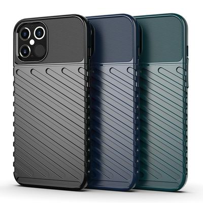 Anti-Fingerprints Shockproof Soft TPU + Hard PC Phone Protective Case for Apple iPhone 12 Pro Max（6.7）