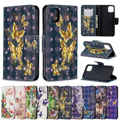 iPhone 6.5 inch PU Leather Case Colorful Plant Animal Coloring Flip Solid Color Phone Case Phone Holder Wallet Protective Case for iPhone 6.5 inch Phone Case