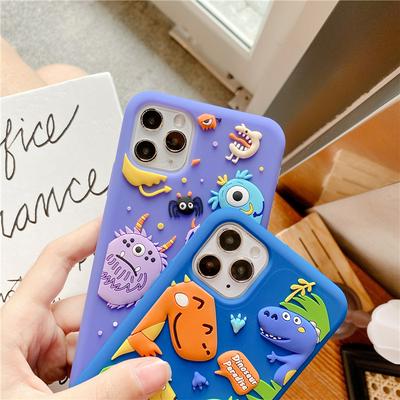 3D Cartoon Dinosaur Monster Anti-Scratch Shockproof Soft Silicone Back Cover Case for iPhone 11 Pro Max (6.5)
