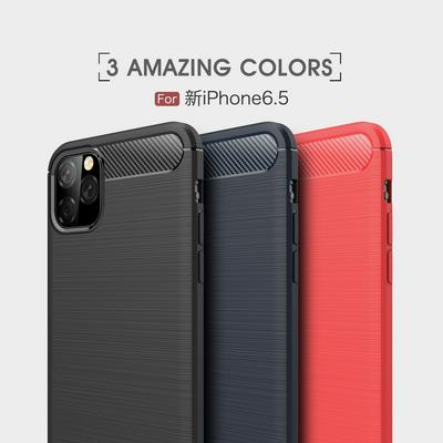 Soft Phone Case for iPhone 2019 6.5inch, Carbon Fiber TPU Phone Cover Scratch & Drop Resistant Protective Case