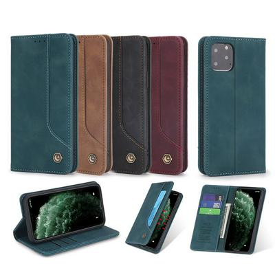 Retro Classic Strong Magnetic Type Shockproof PU Leather Wallet Phone Case for iPhone 11 Pro Max(6.5)