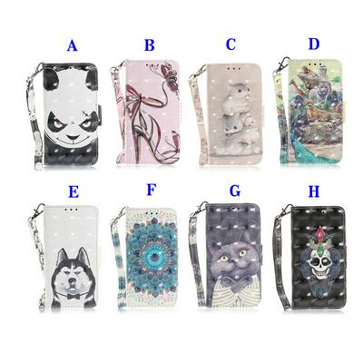 3D Panda High Heel Mandala Pattern PU Leather + Soft TPU Wrist Strap with Wallet Stand and Card Holder Case for Samsung Galaxy Note 9