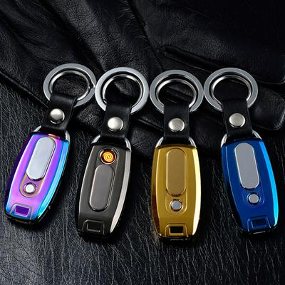 Flameless Electronic Cigarette Lighter Windproof Car USB Charging Smokeless Windproof Electric Lighters Super Portable Keychain