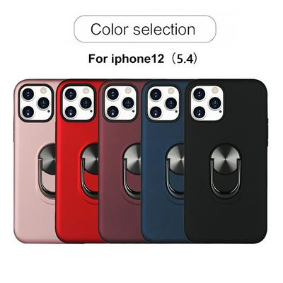 Thor Shockproof 2 in 1 Detachable Hard PC + Soft TPU with Pull Ring Kickstand Back Cover Case for iPhone 12 5.4