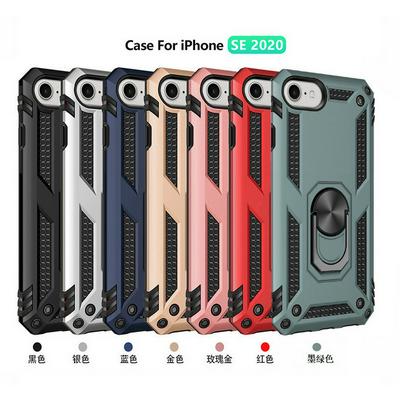 Armor Case For Apple iPhone SE (2020) Case Magnet Car Ring Holder Shockproof Stand Phone Cover Fundas
