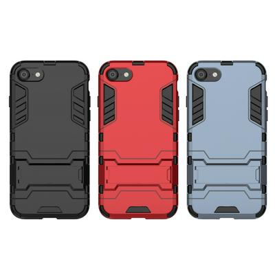 2 in 1 Detachable Shockproof Anti-Scratch Soft TPU + Hard PC with Kickstand Back Cover Case for iPhone SE (2020)