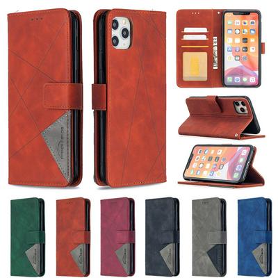 Hijab Rhombus Pattern BF05 Scratch Resistant PU Leather Phone Protective Case with Stand &Card Slots for iPhone 11 Pro Max(6.5)