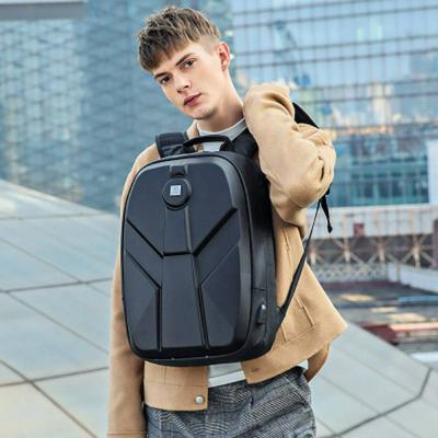 Men's Fashion Large-capacity Backpack Trendy Street Hard Shell Multi-function Computer Bag Water-repellent School Bag