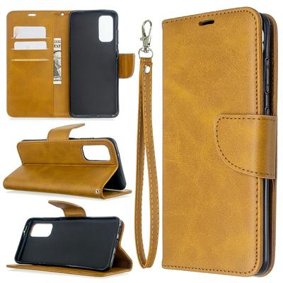 Sheep Skin Pattern PU Leather + Soft TPU Card Slots with Stand Support Protective Cover Case for Samsung Galaxy S11e