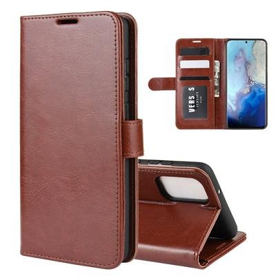R64 Pattern Single Fold Edge Side Flip Shockproof PU Leather + Soft TPU Magnetic Buckle with Card Slots and Stand Wallet Protective Case for Samsung Galaxy S11e