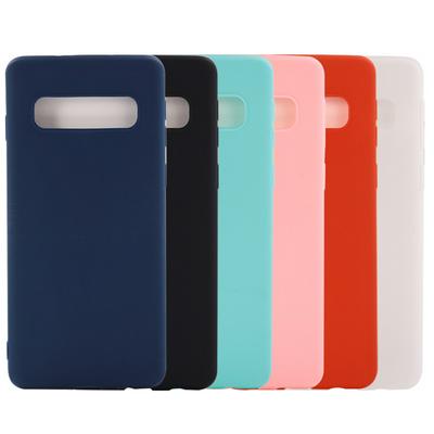 Simple Ultra Thin Solid Color Frosted Anti-Scratch Soft TPU Back Cover Case for Samsung Galaxy S10+ / S10 Plus