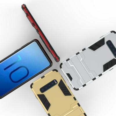 King Kong Series Shockproof 3 in 1 Detachable Hard PC + Soft TPU with A Kickstand Back Cover Protective Case for Samsung Galaxy S10