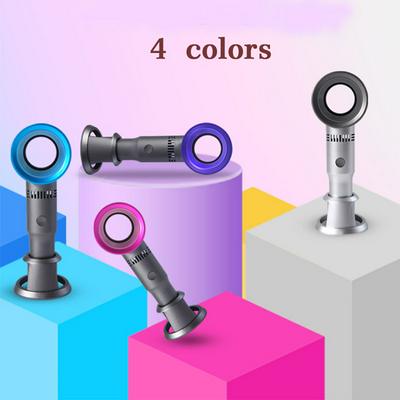 New Mini Handhold Fan USB Leafless Summer Fan Portable Rechargeable Air Conditioner for Office Home Trave With Phone Holder