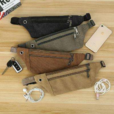 Cycling Hiking Tactical Pocket Men's Canvas Pockets Sports Running Waist Bak