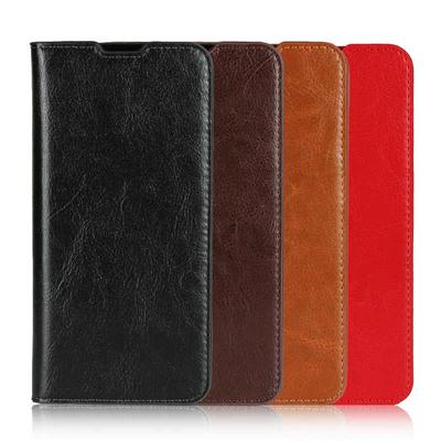 Black Red Brown Coffee Side Flip Genuine Leather + PC Card Slots with Wallet and Stand Support Protective Cover Case for Samsung Galaxy A9 (2018)